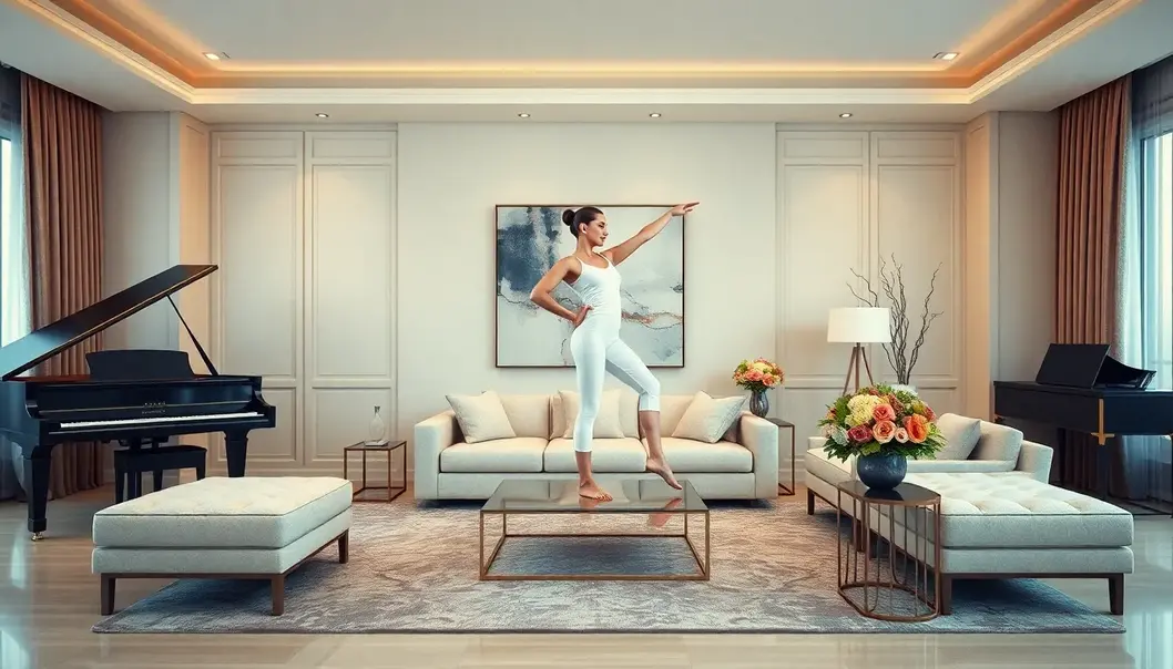 An elegant ritual: find tranquility and poise in daily stretching.