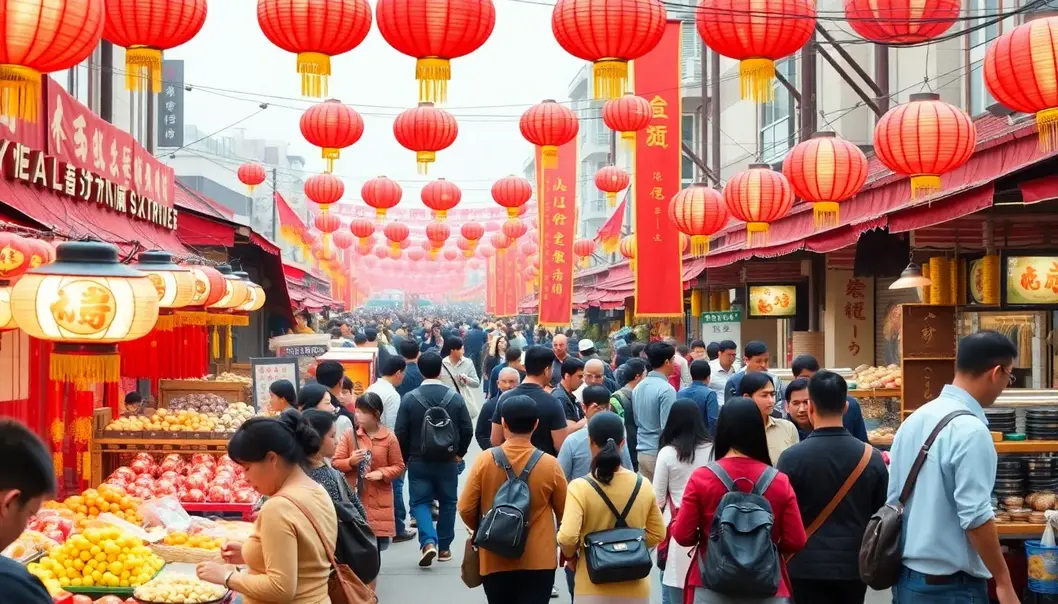A Dragon dance performance during the Lunar New Year celebrations.